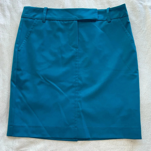 Trina Turk Nalin Blue Teal Pencil Skirt in Azure Turquoise Size 6 - Picture 2 of 8